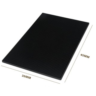 ยางรองบาร์ ยางบาร์น้ำ BAR MAT แผ่นยางบาร์ แผ่นยางกันลื่น สีดำ ขนาด 30x45 cm