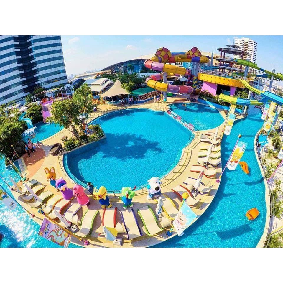 บัตรเข้าสวนน้ำโพโรโระ อควาพาร์ค เซ็นทรัลบางนา Pororo Aquapark ไม่มีบัตรออนไลน์