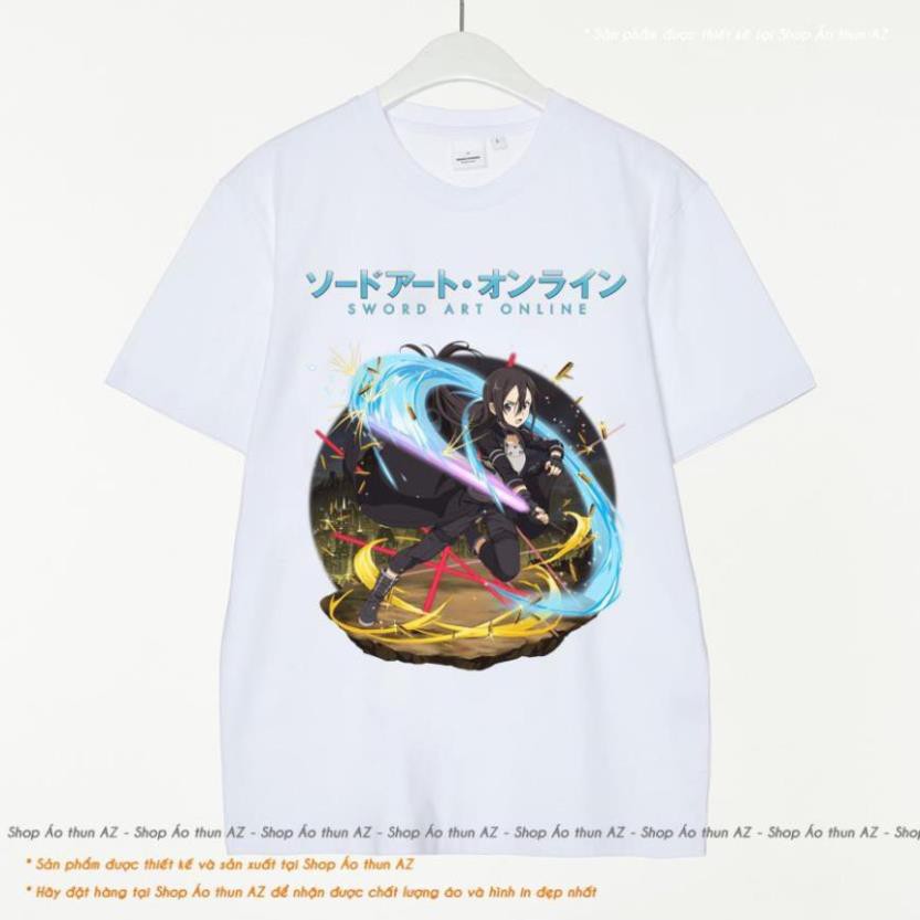 Sword Art Online Memory Defrag Kirito Ggo M2483 เสื้อยืดอนิเมะ - ขายดีที่สุด -