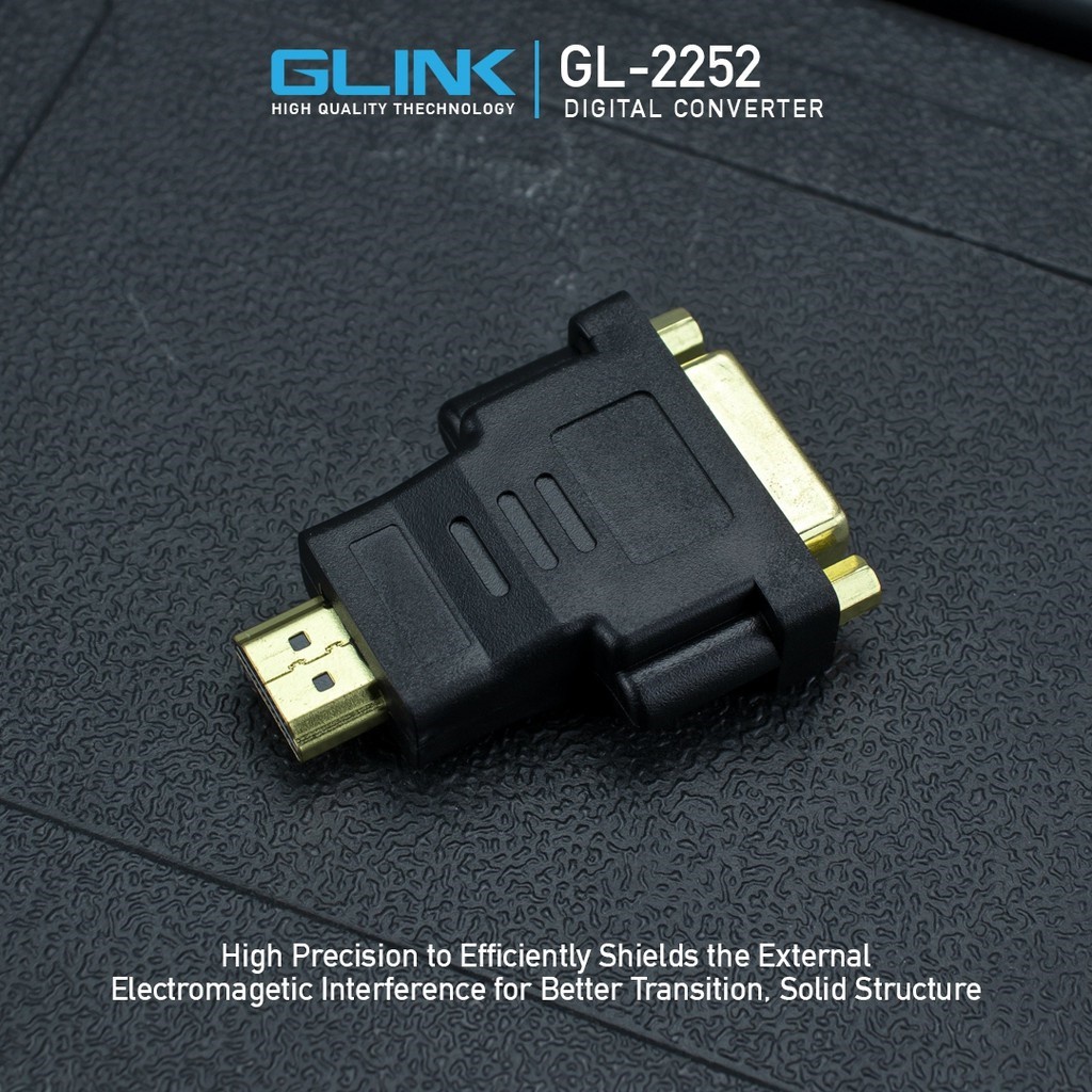DVI เป็น HDTV GL2252 DVI 24+5 F TO HDTV M [แบรนด์แท้] GLINK อุปกรณ์แปลงช่องสัญญาณ สินค้าพร้อมจัดส่ง
