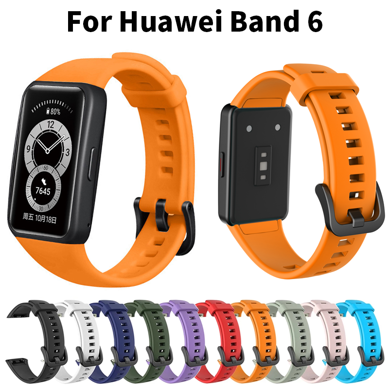 สายนาฬิกา ซิลิโคน ​สำหรับ For Huawei Band 6/honor band 6 นาฬิกาอัฉริยะ สายสำรอง