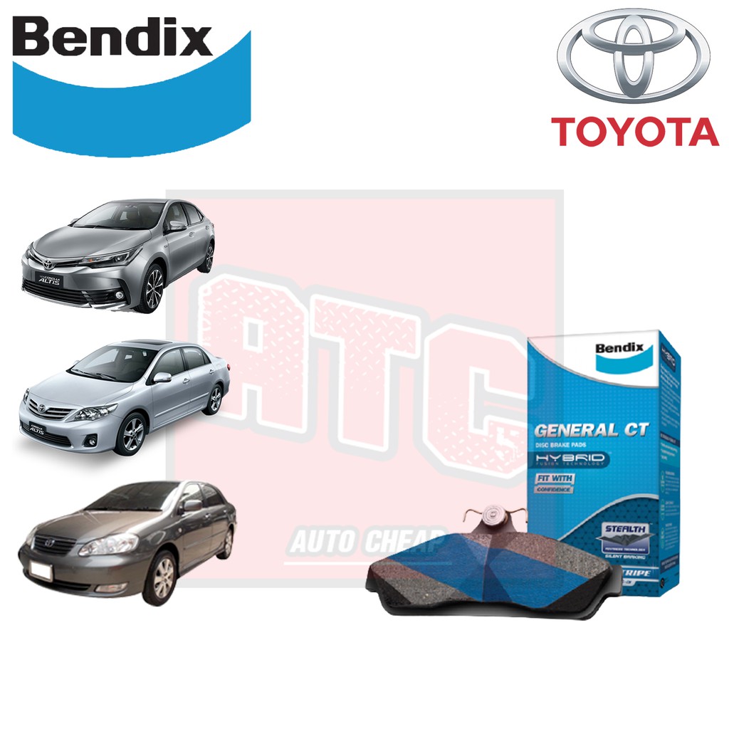 Bendix ผ้าเบรค toyota altis ทุกรุ่น โตโยต้า อัลติส General CT