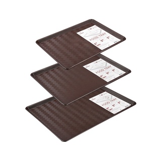 Food Tray ถาดอาหาร ถาดเสิร์ฟ พลาสติก (ABS) Keyway เกรด A รุ่น T-6430/6435/6440 สีน้ำตาล