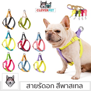 ราคา[พร้อมส่ง🇹🇭] DOGLEMI สายรัดอก รัดอกสุนัข ชุดรัดอกสุนัข สีพาสเทล สายจูงสุนัข สำหรับสุนัขและแมว Dog Harness Cleverpet