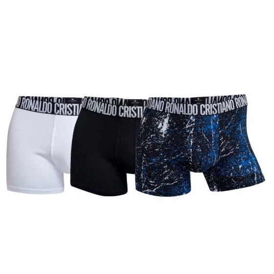 CR7 - Underwear for men  Fashion 3-Pack Tights white, black and pattern