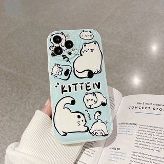 เคสโทรศัพท์มือถือนิ่ม ลายแมวน่ารัก สําหรับ Iphone 14 13promax 12 11 xs 8p