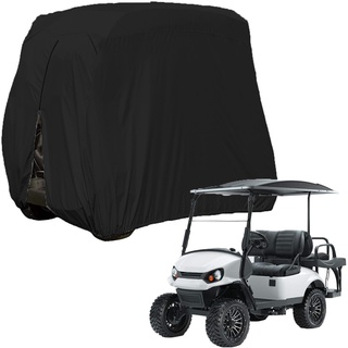 ผ้าคลุมรถกอล์ฟ กันน้ํา กันฝุ่น 4 ที่นั่ง สําหรับ EZGO Club Yamaha Golf Carts 2 ชิ้น