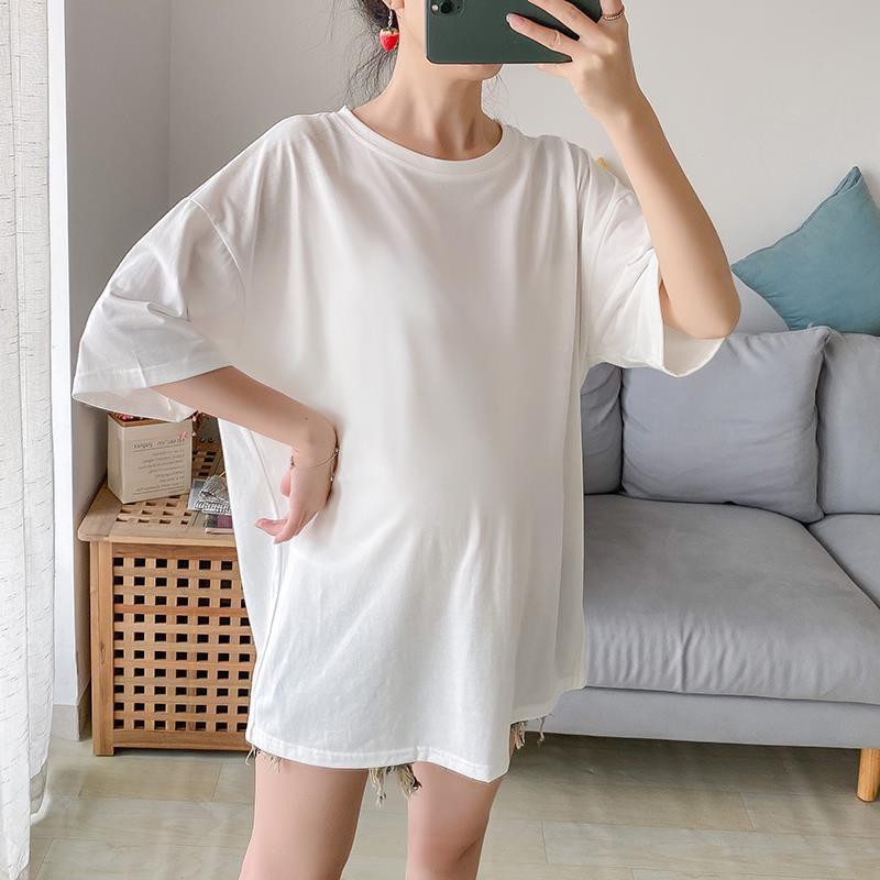 ⚡ชุดคลุมท้องแฟชั่น,กระโปรงเสื้อยืดพลัสไซส์,คนอ้วน,หลวมและสบาย,ชุดคลุมท้องใส่ทำงาน