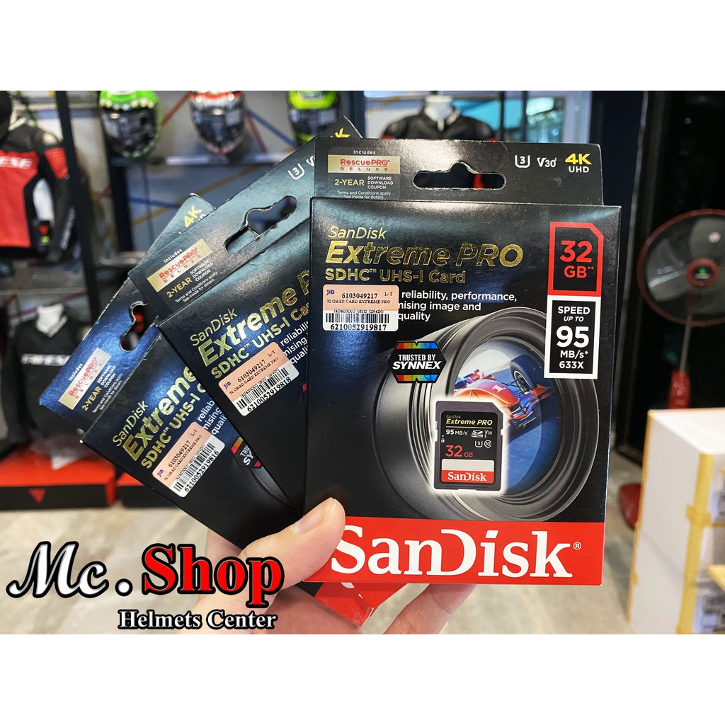 SanDisk Extreme Pro SD Card Memory Card ขนาด 32GB ความเร็ว อ่าน 95MB/s เขียน 90MB/s (SDSDXXG_032G_GN4IN)