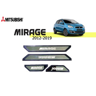 ชายบันได Mitsubishi Mirage 2012-2020 ชุบ+ดำ