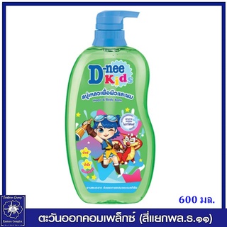 *D-nee ดีนี่ คิดส์ สบู่เหลวเพื่อผิวและผม กลิ่น กรีน สมาทตี้ (สีเขียว) 600 มล. 4208