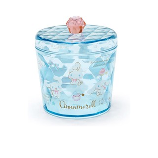 SANRIO ขวดโหลใส่สำลี Cinnamoroll Clear สีฟ้า อุปกรณ์ในห้องน้ำ เครื่องใช้ในห้องน้ำ บ้าน