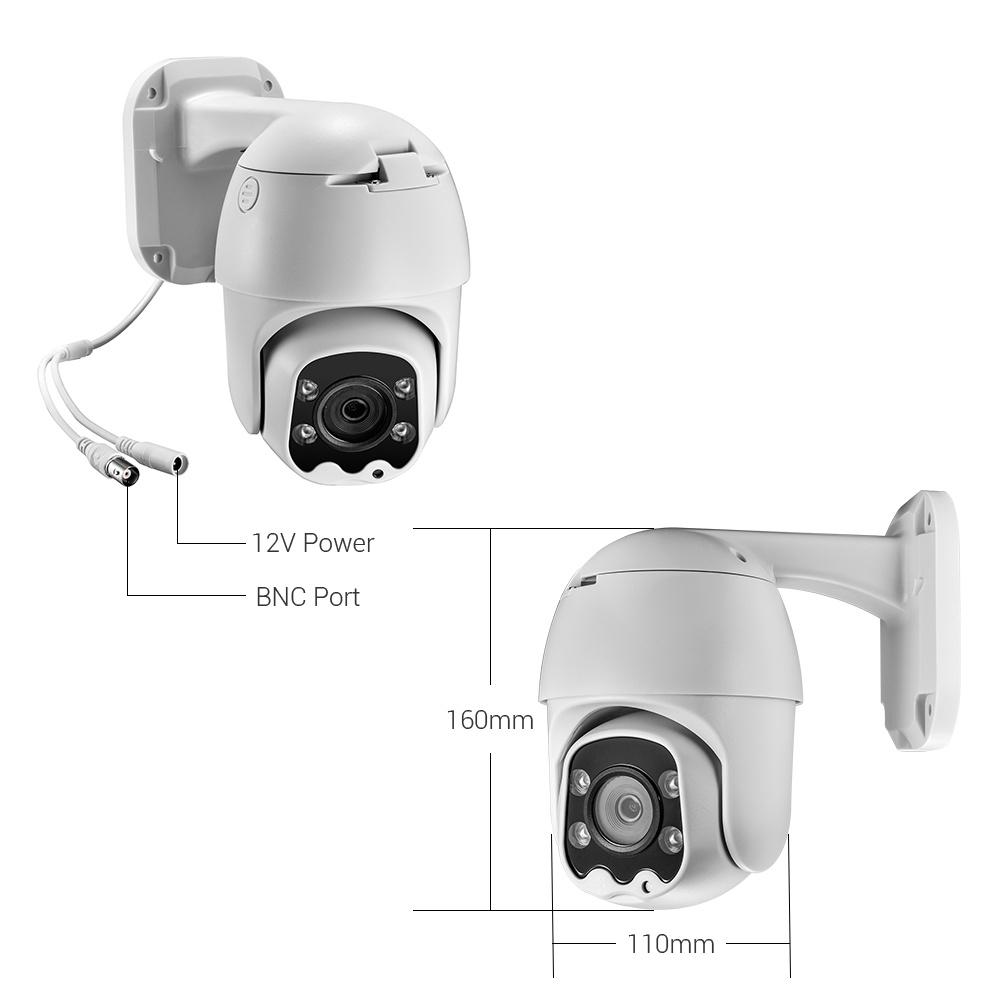 Hamrol HD 1080P PTZ AHD Speed Dome Camera IR Nightvision IP66 Waterproof Coaxial Control Outdoor CCTV