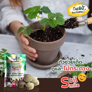 ปุ๋ยอินทรีย์อัดเม็ด - สารปรับปรุงดิน  SOILSMILE สูตรบำรุงต้นและใบ เร่งการแตกกิ่งก้าน ฟื้นต้น บำรุงต้น เร่งดอกดูแลใบลำต้น