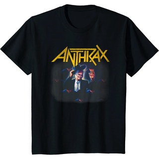 คอลูกเรือเสื้อยืดคอกลมAnthrax - Among The Living 35th Follow Me เสื้อยืดลําลอง ผ้าฝ้าย แขนสั้น คอกลม พิมพ์ลาย เหมาะกับฤด