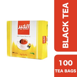 Al Khair 100% Natural Black Tea 100 Bags ++ อัลแคร์ ชาดำธรรมชาติ 100% 100 ซอง