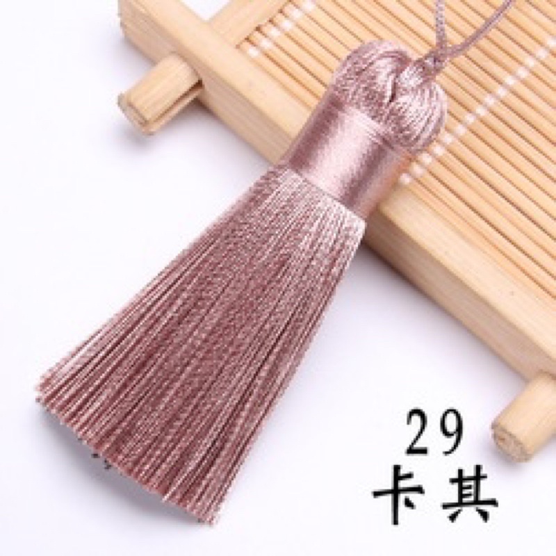 ราคาส่ง:พู่ไหม พู่ไหมจีน DIY ขนาดสั้น 5cm สายผูก 1/2 รูปที่ 2
