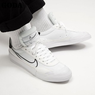 ✕Nike Nike DROP-TYPE HBR รองเท้าผ้าใบผู้ชาย Retro Deconstruction รองเท้าลำลองรองเท้าผ้าใบ CQ0989-101