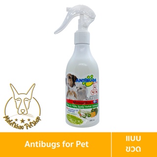 [MALETKHAO] Antibugs (แอนติบัค) แบบขวด ป้องกัน และ ไล่ยุง เห็บ หมัด สำหรับสัตว์เลี้ยง ขนาด 250 ml.