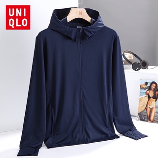 （COD） UNIQLO เสื้อแจ็กเก็ตกันแดด ป้องกันรังสีอัลตราไวโอเลต แบบนิ่ม สวมใส่สบาย คุณภาพสูง ไซซ์ M - 4XL