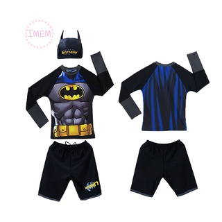 ชุดว่ายน้ำ BATMAN แบทแมน Swimwear (ลิขสิทธ์แท้) แถม หมวกว่ายน้ำ และ ถุงใส่ชุด ชุดว่ายน้ำเด็ก ว่ายน้ำ ชุดว่ายน้ำเด็กชาย