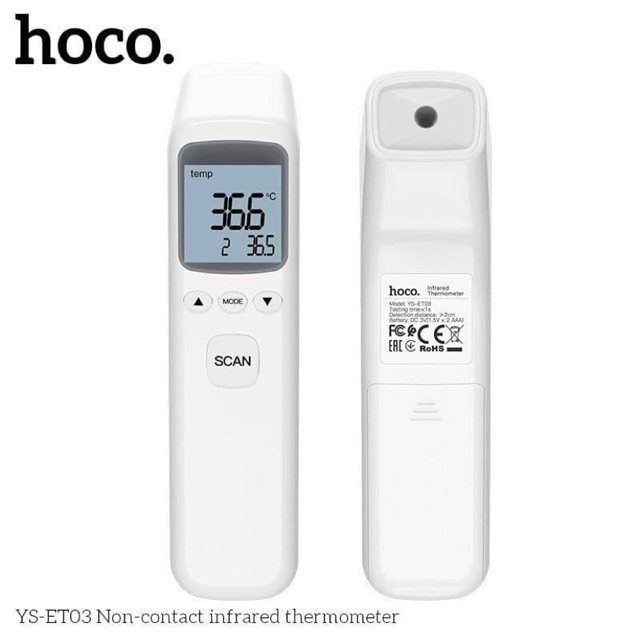 เครื่องวัดไข้และอุณหภูมิแบบไม่สัมผัส hoco et-03รับประกัน1ปี สินค้าพร้อมส่ง