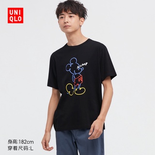 [S-5XL]พร้อมส่ง Uniqlo เสื้อยืดแขนสั้น ลายมิกกี้เมาส์ สําหรับผู้ชาย ผู้หญิง (UT) 447182