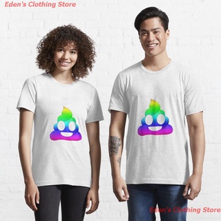 NEW Single Poop Troop Essential T-Shirt emoji เสื้อยืดพิมพ์ลาย ผู้ชายและผู้หญิง เสื้อยืดผ้าฝ้ายcartoon