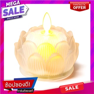 เทียน LED ดอกบัว CLAIRE 0.06 วัตต์ WARMWHITE 8.5 ซม. สีขาว เทียน LED LED LOTUS SHAPED CANDLE CLAIRE 0.06W WARMWHITE 8.5C