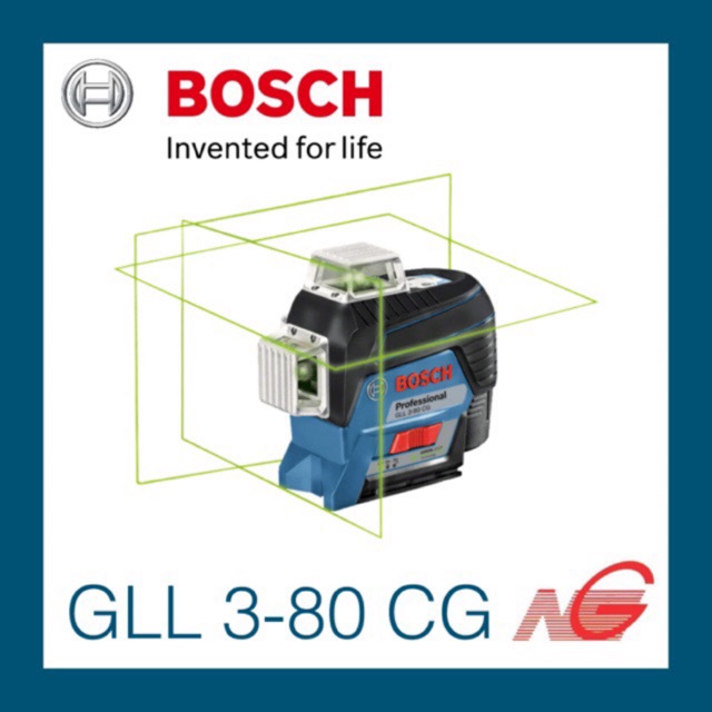บ๊อช Bosch GLL 3-80 CG เครื่องวัดระดับเลเซอร์ 3 เส้น 360 องศา แสงเขียว