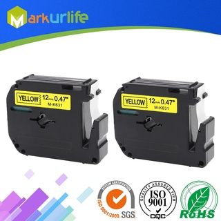 2 PCS/Lot M-K631 Compatible Brother P-touch M Tapes Label cartridge M-K631 M631 for Brother P touch printer PT100 PT65