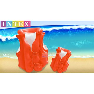 เสื้อชูชีพ เด็ก สีส้ม Intex Childs Inflatable Swimming Life Jacket - 58671