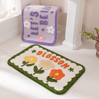 พร้อมส่ง 🌼40*60cm พรม พรมแคชเมียร์ หนา พรมดูดซับ กันลื่น พรมเช็ดเท้า พรมเช็ดเท้า สไตล์น่ารัก พรมเช็ดเท้าห้องน้ำ