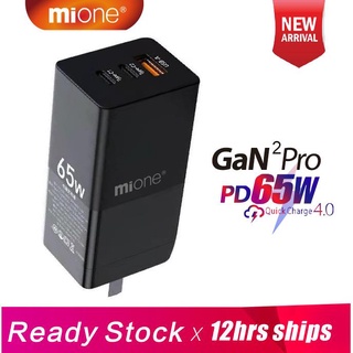 รุ่นใหม่ หัวชาร์จ Mione GaN 2 Pro 65W หัวชาร์จเร็ว Laptop Charger Type C สำหรับ PD QC4.0 ที่ชาร์จ For Samsung Huawei ซัมซุง Notebook