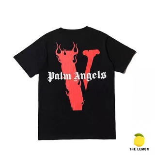 [S-5XL]【The Lemon】Palm angels &amp; Vlone เสื้อยืดราคาถูกผ้าคอทตอน 100% สวยซักไม่หด [Limited Edition]ยืด.สบาย.รัก