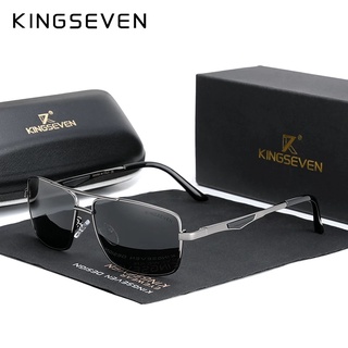 Kingseven แว่นตากันแดด เลนส์โพลาไรซ์ ทรงสี่เหลี่ยม ป้องกันรังสียูวี สไตล์คลาสสิก สําหรับผู้ชาย 2022 N7906