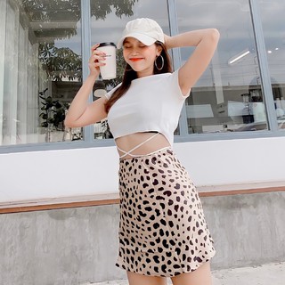 ชุดเซ็ตเสื้อครอปกระโปรงบายเสือ🍸𝖳𝖮𝖯 𝖥𝖱𝖮𝖬🍸 🍫🍩สุดแซ่บ มีสายรัดเอวยั่วๆ ใส่กับกางเกงยีนต์ก็ชิค