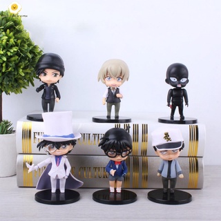 โมเดลฟิกเกอร์ PVC อนิเมะนักสืบโคนัน Kudo Shinichi 6 ชิ้น Q Version Model