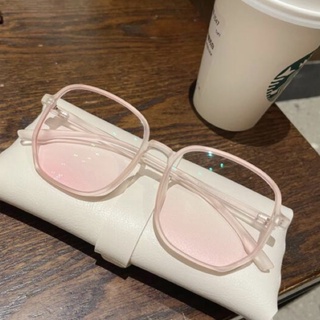แว่นตาแฟชั่น สไตล์เกาหลี กรอบใส สีชมพู สําหรับผู้หญิง