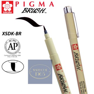 Sakura Pigma BRUSH XSDK-BR ปากกาพิกม่าบรัส หัวพู่กัน สีดำ กันน้ำ ซากุระ ของแท้ จากญี่ปุ่น | Pigma Brush Pen - Black ink