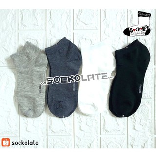 ถุงเท้าข้อสั้น สีพื้น ถุงเท้ามินิมอล ฟรีไซส์ unisex ผู้ใหญ่