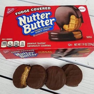 Fudge Covered Nutter Butter 🇺🇸  ขนมสอดไส้พีนัทเคลือบช็อคโกแลต