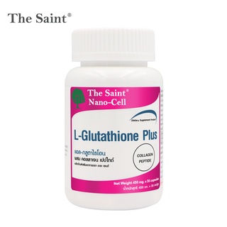 แอล-กลูตาไธโอน พลัส คอลลาเจน เปปไทด์ x 1 ขวด L-Glutathione Plus Collagen Peptide เดอะ เซนต์ The Saint กลูต้า Gluta