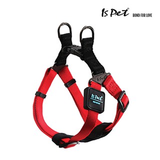 ISPET - Easy Walk Harness (HR0067) สายรัดอก สุนัขและแมว สีดำ แดง