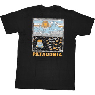 ⭐ patagonia ⭐ เสื้อยืด คอกลม แขนสั้น แฟชั่น ภูเขา พาธาโกเนีย พาตาโกเนีย summit road ถนน パタゴニア unisex