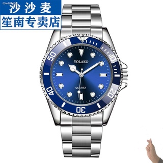 ▦ใหม่ Swiss ของแท้ Automatic Movement นาฬิกาผู้ชายเกาหลีปฏิทินกีฬาคู่ Non-mechanical Luminous Waterproof