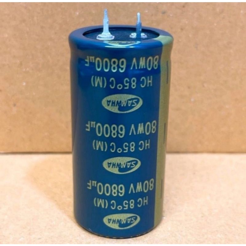 Capacitor ค่า 6800uF/80V. ยี่ห้อ Samwha
