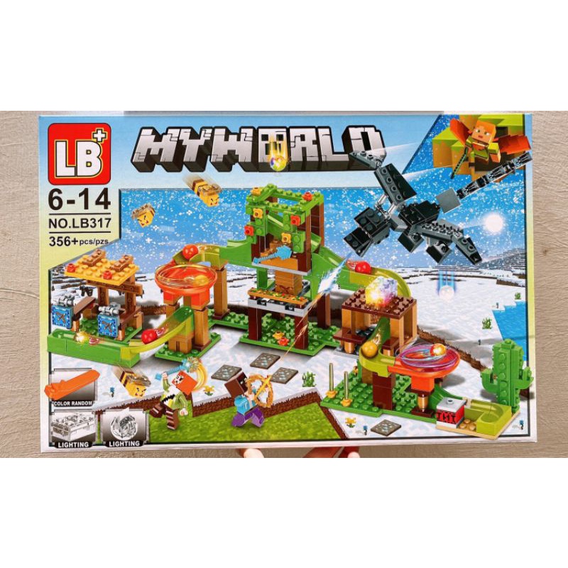 🔥พร้อมส่ง🔥เลโก้ Lego มายคราฟ Minecraft My World ชุดป่าลูกแก้ว LB-317 356 ชิ้น เกรดพรีเมี่ยม เล่นสนุก