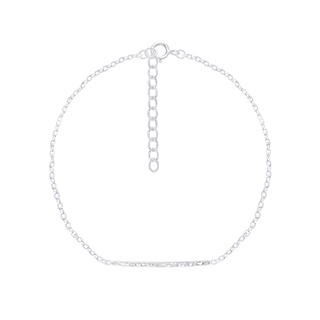Silver Thai Silver Line Plain Bracelet เครื่องประทับเงินแท้สร้อยข้อมือสาย