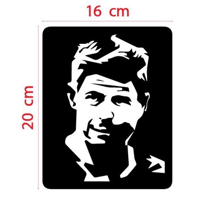 สติกเกอร์ ตัด ไดคัท แบบกรอบสี่เหลี่ยมมุมมน รูปหน้า Steven Gerrard - สตีเวน เจอร์ราร์ด  นักเตะ และ ผู้จัดการทีม Football